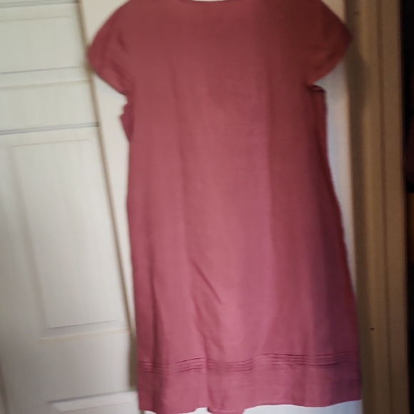J. Jill Maueve Pink Comfy Cute And Cool 100% Linen Dress Size Large Tall - Picture 8 of 12